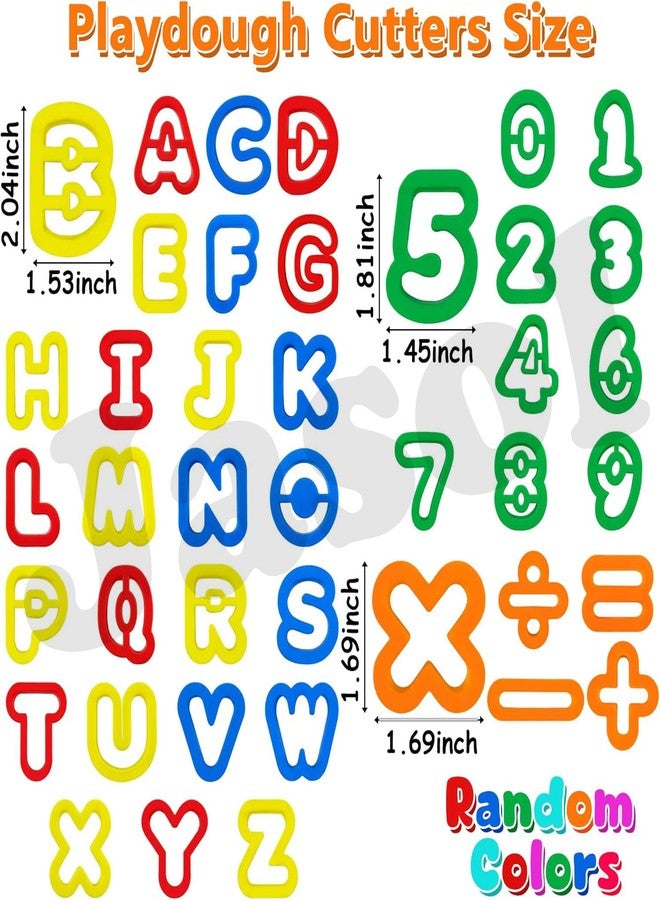 Jasol Play Dough Clay Tool Set with Alphabet, Number Cutters, 40 Pieces, Learning Letters and Numbers - Image 3